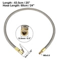 thumbnail image 4 of Unique Bargains Stainless Steel 10cm Air Chuck Inflator Compressor Pump Extension Hose for Car Motorbike Quick Connect, 4 of 7
