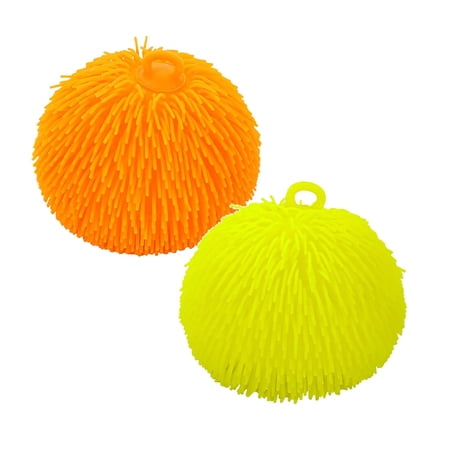 Wonitaaizi 9 Inch Giant Puffer Balls Glow in The Dark Large Puffer Ball Stretchy Light Spiky Stress Relief LED Glowing Goodie Bag Party Favors Stocking Stuffers Assorted Colors(2PCS-B)