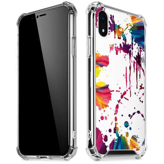 Skinit Abstract Art Chromatic Splatter White iPhone XR Clear Case