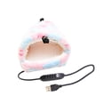 thumbnail image 2 of Casa cálida de forro polar para hámster, con alimentación por USB, temperatura ajustable, cómoda cama colgante suave para conejos petauros del azúcar. Rosa M, 2 of 8