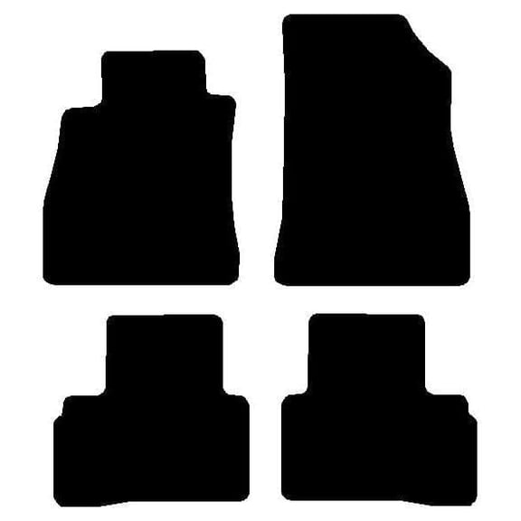 Carpet Floor Mats, Custom Fit, Black, 4-Piece Set, Fits 2011-2017 Nissan Juke, Made in USA