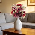thumbnail image 6 of Artificial Peony Flowers Vintage Fake Peony Silk Flowers for Wedding Home Office Party Events Decoration, Pack of 1 (Red), 6 of 6
