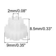 thumbnail image 2 of Uxcell 50Pcs Plastic Gears 16 Teeth Plastic Double Gears Model 16102BA Reduction Gear for RC DIY Robot,White Module 0.5, 2 of 6