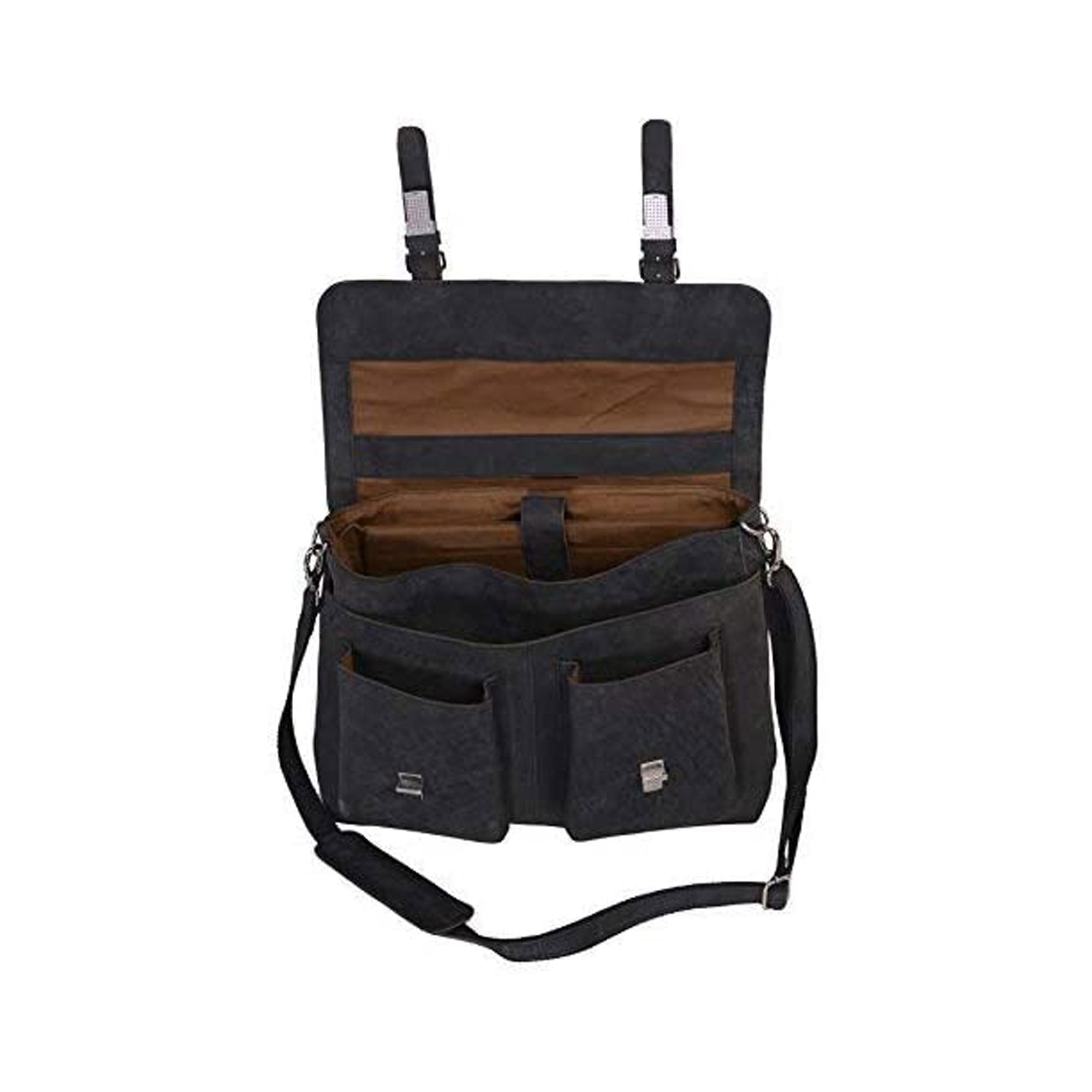 16-Inch Leather Laptop Messenger Bag – Buffalo Leather Briefcase for Office and Travel for Men and Women