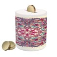 thumbnail image 1 of Mandala Piggy Bank, Detailed Pattern Flower and Leaves Bohemian Themed Art Illustration, Ceramic Coin Bank Money Box for Cash Saving, 3.6" X 3.2", Multicolor, by Ambesonne, 1 of 4