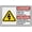 Warning Sign 2, variant on Bilingual Danger Hazardous Voltage Overhead Sign 8"x12", Aluminum Tin Warning Signs for Home Outdoor Garden, Durable Bilingual Electrical Hazard Sign