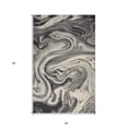 thumbnail image 3 of 5'x8' Grey Black Machine Woven Marble Indoor Area Rug, 3 of 11