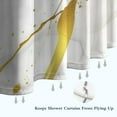 thumbnail image 6 of White Gold Marble Pattern Shower Curtain 72"x72" ,Bathroom Decorative Shower Curtains Set with 12 Hooks,Modern Waterproof Washable Shower Curtain, 6 of 6