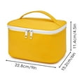 thumbnail image 3 of Makeup Bag Travel Cosmetic Bags for Women Girls Zipper Pouch Makeup Organizer Waterproof Cute-Bright Yellow, 3 of 5