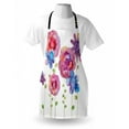 thumbnail image 3 of Flower Apron Watercolors Illustration of Different Kinds of Flowers Boho Style Pattern, Unisex Kitchen Bib Apron with Adjustable Neck for Cooking Baking Gardening, Pink Purple Blue, by Ambesonne, 3 of 3