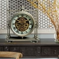 thumbnail image 4 of THE GEARS CLOCK Wall Clock with Real Moving Gears LU-LI_ 13 in Square SILVER-ANTIQUE, 4 of 10