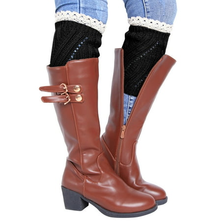 

ASEIDFNSA Thigh High Suspender Stockings Christmas Stockings Small Size Women Casual Autumn And Winter Twist Hollow Knit Lace Warm Knee Pad Socks