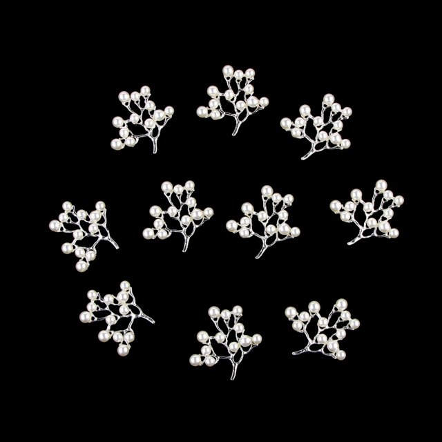 Botón De De Imitación 10 De La Flor De Flatback Del Arte Adorno De Plata De Bricolaje Soledad Flatback