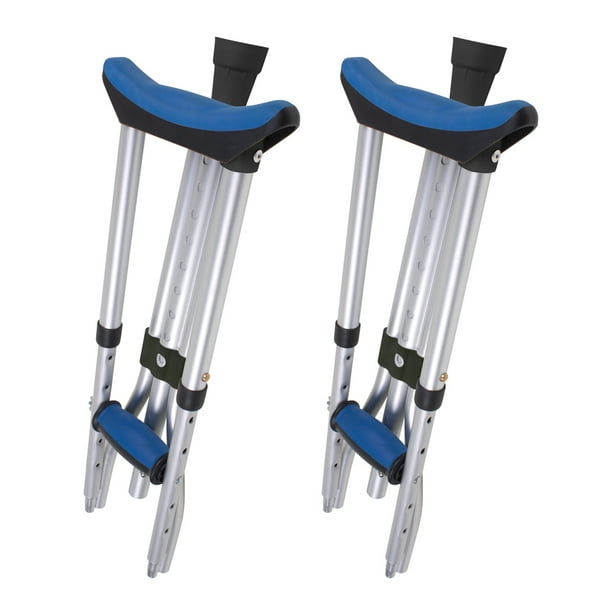 Carex Folding Crutches, Aluminum Underarm Crutches for Youth, Adult