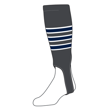 TCK Baseball Stirrups Medium (200D, 5in) Graphite, White, Navy