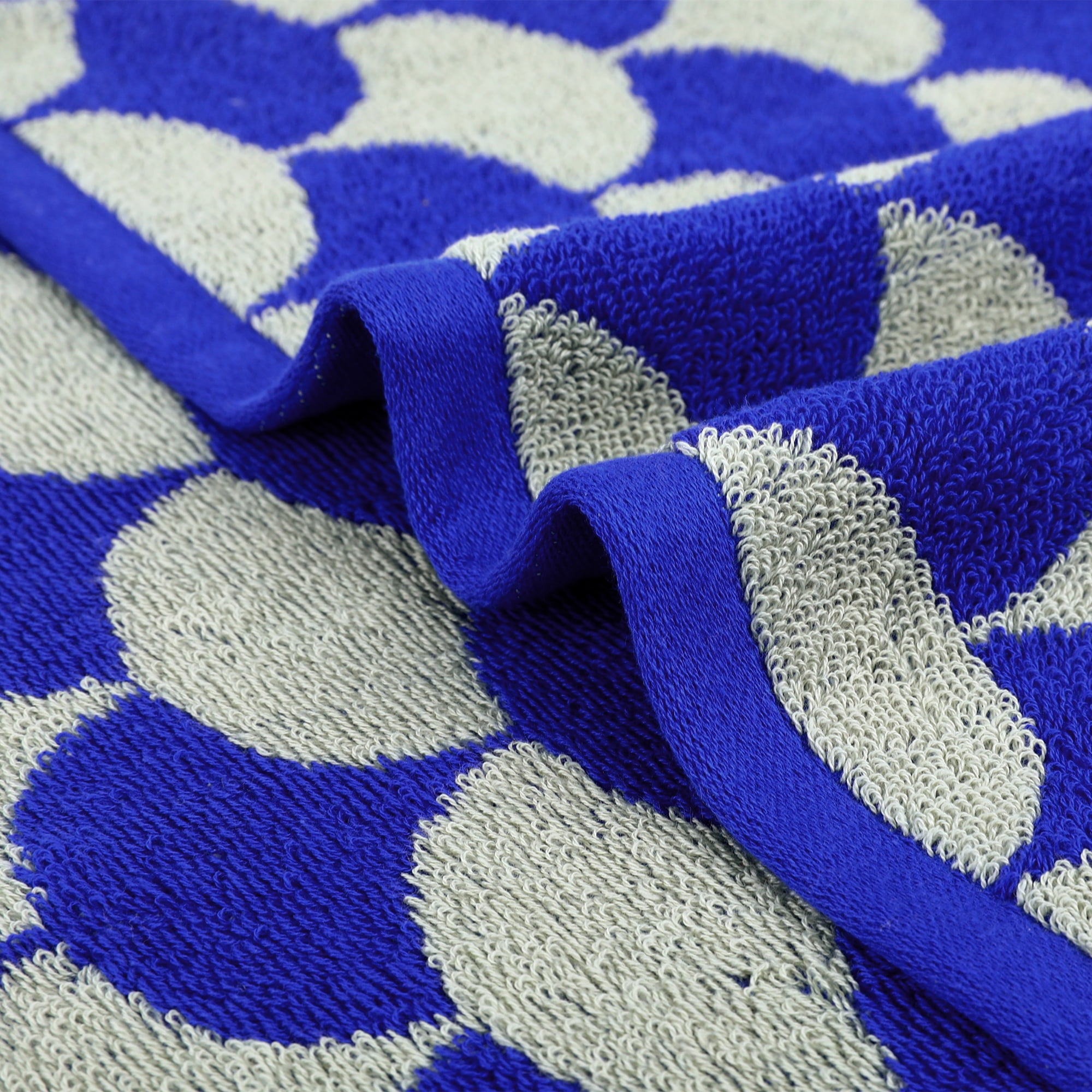 REGALWOVEN Cotton Hand Towels, Geometric Absorbent Soft Decorative Hand Towel for Bathroom, Hand, Face, Gym, Spa Blue 1-Piece