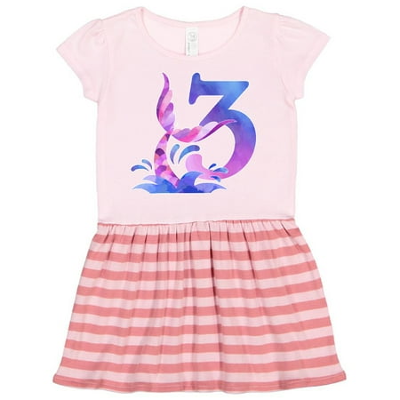 

Inktastic 3rd Birthday Mermaid Tail Gift Toddler Girl Dress