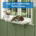 thumbnail image 4 of Kepooman Cat Window Perch, Cat Window Hammock Seat for Indoor Cats, Pet Cat Bed Shelf for Window Sill (White), 4 of 13