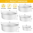 thumbnail image 4 of Anodized Aluminum Round Cake Pan Set of 5 - 2 Inch Deep for Baking Tiered Cakes, 4 of 6