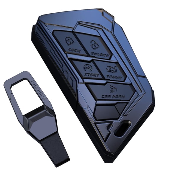 Compatible with Cadillac Key Fob Cover,Heavy Metal Key Case Holder case Protector for Cadillac Escalade ESV CT4 CT5 Car Key Shell Chain Accessories Keychain
