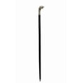 thumbnail image 2 of Brass Nautical Wooden Walking Stick Dog Head Handle Chrome Finish, 2 of 2