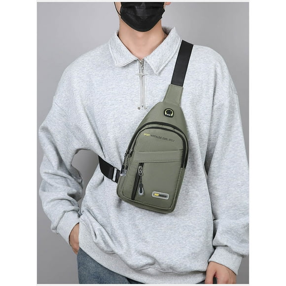 Sling Bag for Mens Shoulder Bags, Bags Leather Crossbody Sling Purse, Men Purse Bag Crossbody Slingbag, Hiking Backpacks Crossbody Bag Small