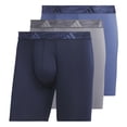thumbnail image 1 of Calzoncillos bóxer Adidas para hombre, paquete de 3, color azul marino, gris, azul oscuro, microfibra, talla XXL, 1 of 7