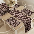 thumbnail image 2 of Ambesonne Japanese Table Runner & Placemats, Soft Pink Cherry Bloom, Placemat 4 pcs + Runner 12"x72", Brown Pale Pink, 2 of 2