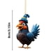 thumbnail image 3 of Cute Rooster Car Pendant Home Tree Decoration Christmas Tree Ornament Home Decor, 3 of 5