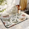thumbnail image 3 of Washable Rubber Colorful Floral Dish Drying Mats for Kitchen Counter Home Large Coffee Bar Pad Accessories and Decor for Utensils Stemware 19.5''x12'', 3 of 7