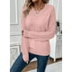 thumbnail image 4 of Suéteres EVALESS para mujer, a la moda, de otoño, de punto trenzado, rosa, 4 of 6