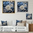 thumbnail image 4 of Designart "Muted Blue And Graceful Mums IV" Mums Floater Framed Canvas Prints, 4 of 5