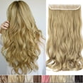 thumbnail image 2 of SEGO 3/4 Full Head Curly Wave Clips in Hair Extensions Synthetic Hairpieces for Women One Piece 5 Clips, 2 of 7