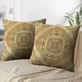 thumbnail image 3 of LALILO Throw Pillow Covers Damask Antique Arabesque Arabic Baroque Cushion Cover 18" x 18", 2 Pack, 3 of 6