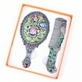 thumbnail image 3 of RAGUPEL Hand Mirrors with Handle,Flat Oval Hand Mirror 5.3"*2.7"*0.8" Hand Mirror,Rose Carving Handheld Mirror,Style2, 3 of 7