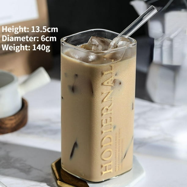 Vasos de vidrio cuadrados Macarena Resistente al calor Taza clara