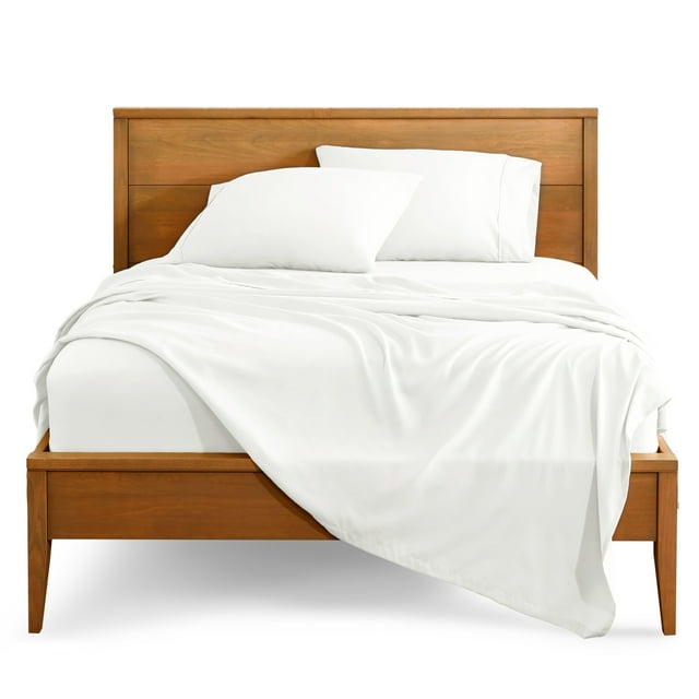 Bare Home Premium 1800 Collection 4-Piece Bed Sheet Set, Split Head Flex King, Cream