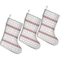 3 Pcs Christmas Stockings,Christmas Tree and Bird Pattern Stockings Christmas,14.8'' Xmas Stockings,Christmas Party Favors,Christmas Party Decorations,Christmas Stockings Personalized