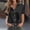*Black, variant on Women's Short Sleeve Button Notch Collar Shirt ,Casual Trendy Blouse Blue,Womens Plus XXL