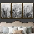 thumbnail image 3 of wall26 Framed Canvas Print Wall Art Set Black &amp; White Paint Splatter Display Abstract Shapes Illustrations Modern Art Minimalist Grey Dark for Living Room, Bedroom, Office - 16"x24"x3 N, 3 of 5