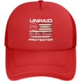 thumbnail image 1 of Unpaid Peaceful Protester Trucker Hat Men Women Mesh Cap Black, 1 of 8