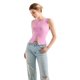 thumbnail image 3 of Camiseta sin mangas SUUKSESS Chaleco sexy acanalado Y2K con botones rosa para mujer, 3 of 7
