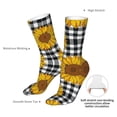 thumbnail image 4 of Xecao Sunflowers Print Fashion No Heel Casual Crew Socks Cushioned Breathable for Men Women - Moisture wicking,Not easy to fade Suitable for daily, 4 of 7