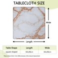 thumbnail image 2 of White Rose Gold Marble Pattern Square Fitted Tablecloth with Elastic Edge,Square Table Cover,Washable Elastic Table Cover for Home Kitchen Party Decor 34"x34", 2 of 6