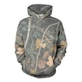 thumbnail image 4 of Womens Camo Hoodies Oversized Maple Leaf Fleece Pullover Sweatshirts Long Sleeve Unisex Mens Shirts Tops, 3XL Camouflage, 4 of 7