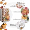 thumbnail image 5 of Shower Curtain 54"W x 78"L Welcome Fall Thanksgiving Pumpkins Flowers Fabric Shower Curtains Set with Hooks Water Repellent Bathroom Curtains Machine Washable Bathroom Accessories, 5 of 6