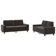thumbnail image 5 of vidaXL 2 Piece Sofa Set Black Fabric Indoor, 5 of 5