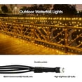thumbnail image 2 of Christmas Net Lights 96 LED 6.5ft x 9.8ft Outdoor Christmas Bush Lights with 8 Modes, Connectable, Waterproof and Durable for Trees, Bushes, Christmas Decorations, Warm White, 2 of 7