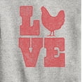 thumbnail image 3 of Instant Message - Love Chicken - Toddler & Youth Crewneck Fleece Sweatshirt, 3 of 6