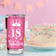thumbnail image 2 of 18th Birthday Gifts for Girls Tumbler 18 Year Old Girl Birthday Best Gifts for 18 Year Old Girl 18th Birthday Decorations for Girls Stainless steel 20oz Tumbler\u2026, 2 of 6